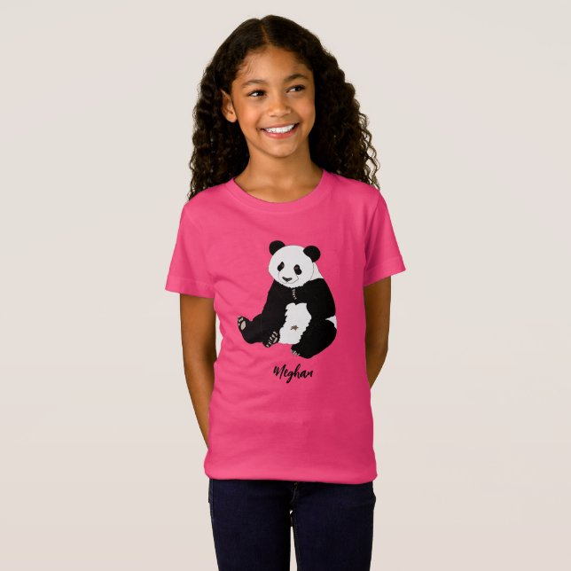 Niedliches Lächeln Panda individuell T-Shirt (Vorne ganz)