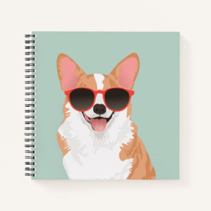 Niedliches Lächeln Pembroke Welsh Corgi für Hund Notizbuch