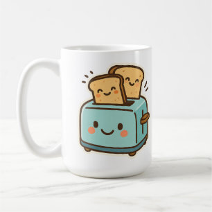 "Niedliches Lächeln Toaster & Brot - Quirky Küche Kaffeetasse