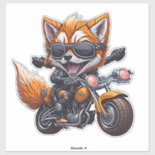 Niedliches Lächeln von Fox-Motorrad Aufkleber