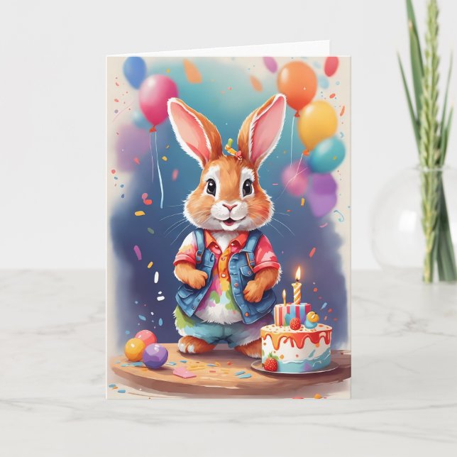 Niedliches, lächelndes Feiern | Karte (Vorderseite)