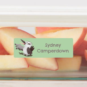 Niedliches Lachen kookaburra Cartoon personalisier Etiketten