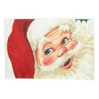 Niedliches Lachen Vintager Santa Kissenbezug