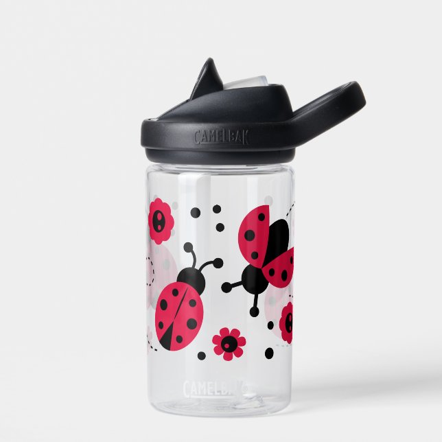 Niedliches Lady Bug Blume Muster Trinkflasche (Links)