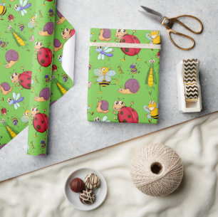 Niedliches Lady Bugs Wrapping Paper Geschenkpapier