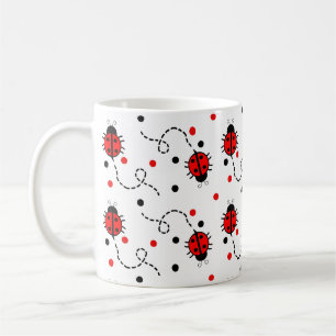 Niedliches Ladybug Muster Schönes Insektenschutzsy Kaffeetasse
