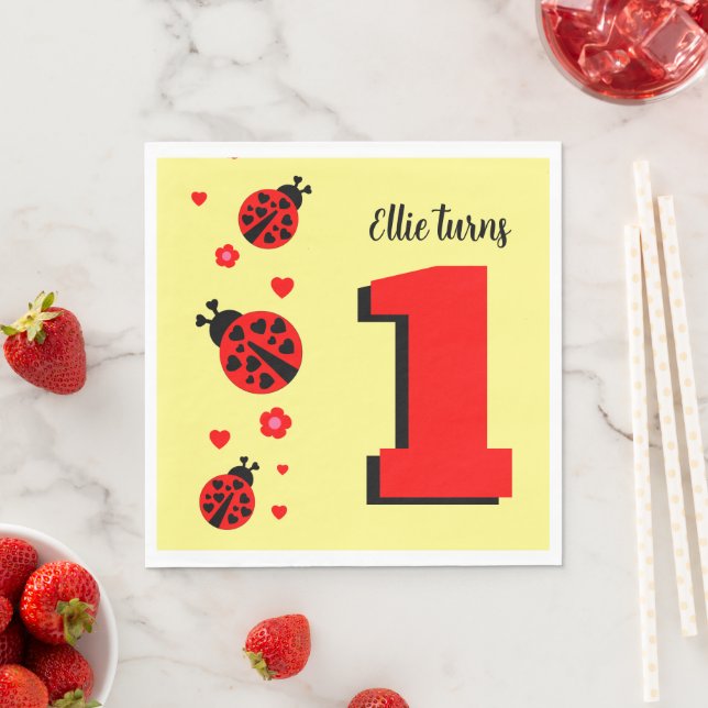 Niedliches Ladybug Paper Napkin Serviette (Beispiel)