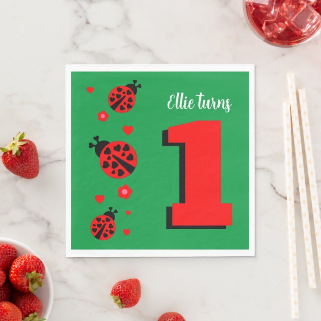 Niedliches Ladybug Paper Napkin Serviette (Beispiel)