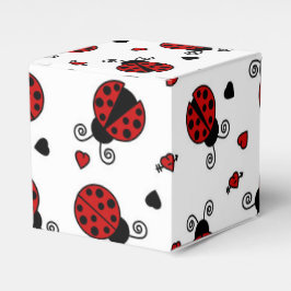 Niedliches Ladybug- und Herzmuster Geschenkschachtel