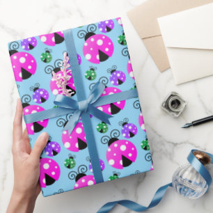 Niedliches Ladybugs-Muster Geschenkpapier