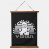 Niedliches Lama, der Yoga macht, lustige Yoga-Pose