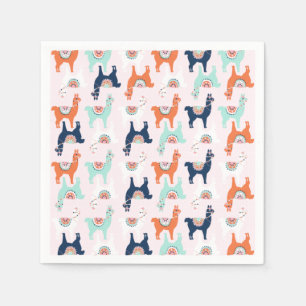 Niedliches Lama-Papier Napkins Serviette