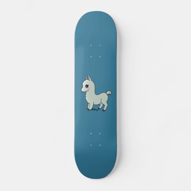 Niedliches Lama Skateboard (Vorderseite)