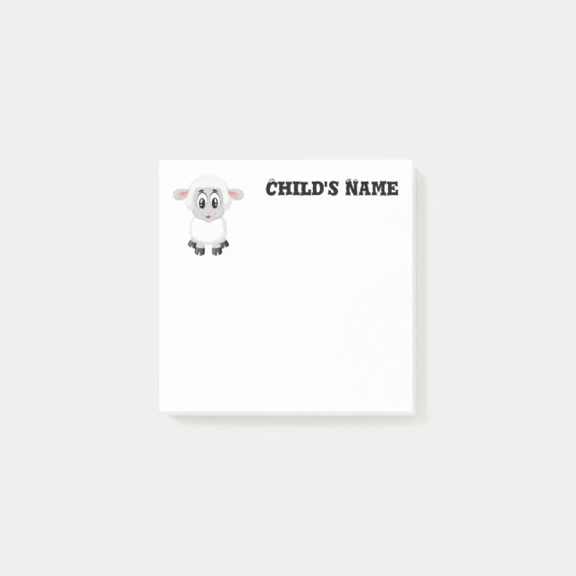 Niedliches Lamm Post-it Klebezettel (Vorderseite)
