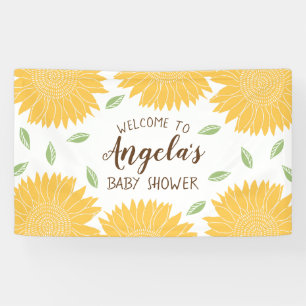 Niedliches Land-Sonnenblume-Baby-Duschen-Party Banner