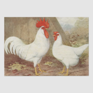 Niedliches Land Vintager Hahn bei Party Seidenpapier