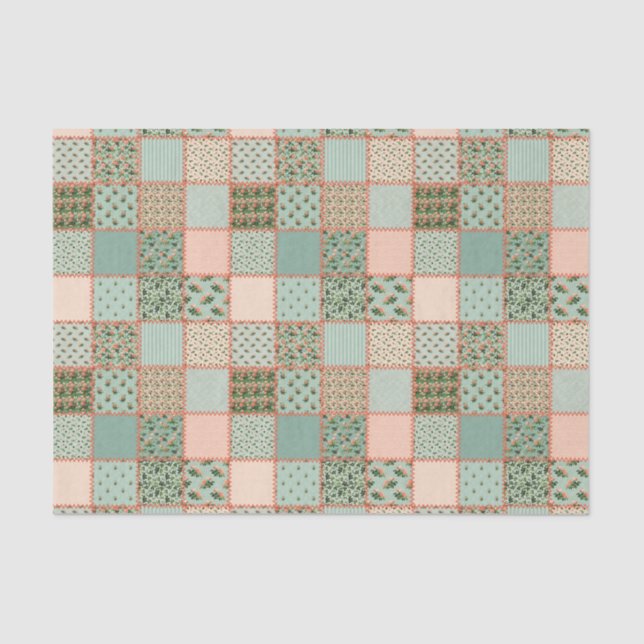 Niedliches Länderquiltmuster Party Seidenpapier (Vorderseite)