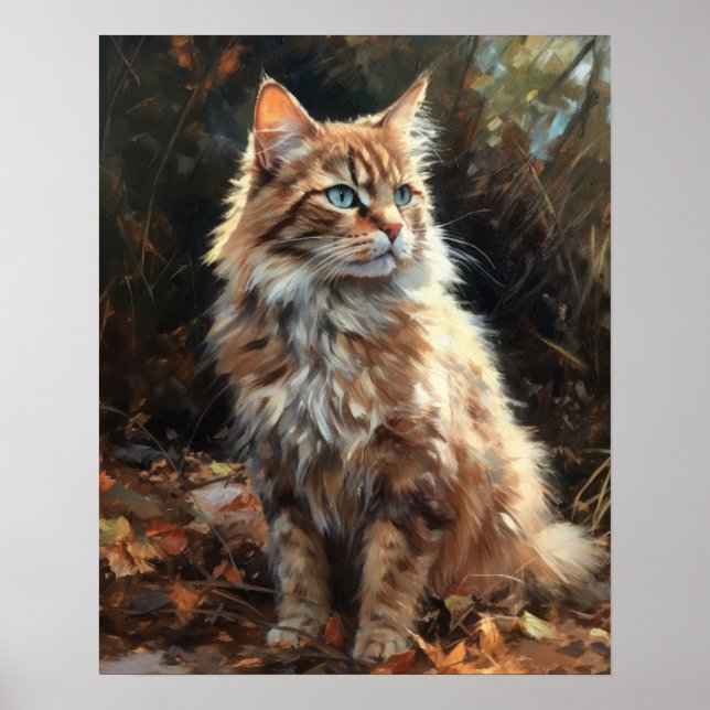 Niedliches LaPerm Cat Art Print Poster (Vorne)