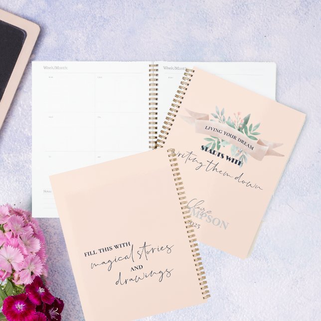 Niedliches Leben in Ihren Traumkursen Erinnerungen Planer (Cute Living Your Dream Quote Memories Keepsake Planner)