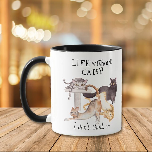 Niedliches Leben ohne Katzen Personalisiert Tasse (Von Creator hochgeladen)