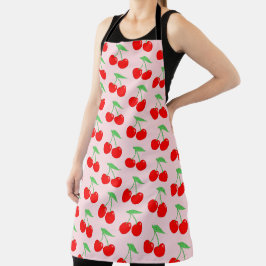 Niedliches, lebendiges Cherry-Muster Schürze