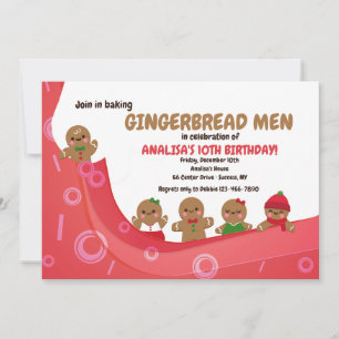 Niedliches Lebkuchen Einladung