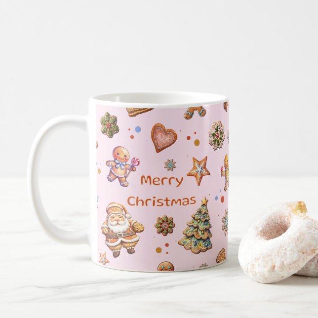 Niedliches Lebkuchen Kaffeetasse (Mit Donut)