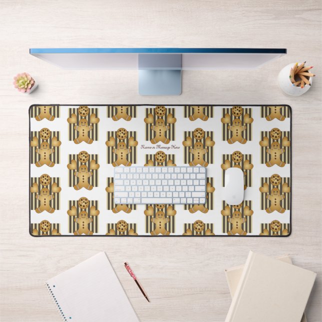 Niedliches Lebkuchen Mann Keksmuster Kinder Schreibtischunterlage (Büro 1)