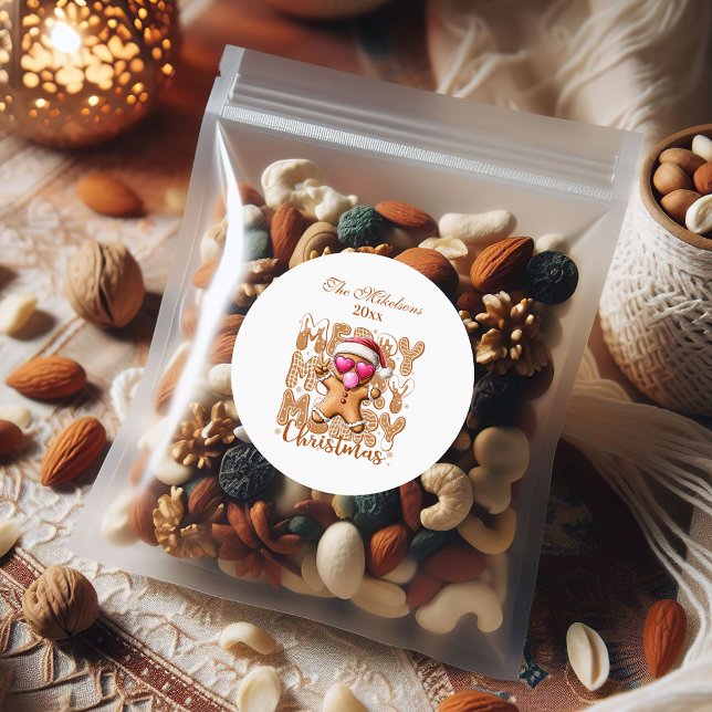 Niedliches Lebkuchen Weihnachten Runder Aufkleber (Von Creator hochgeladen)