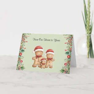 Niedliches Lebkuchengebäck Weihnachten Karte
