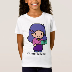 Niedliches Lehrermädchen mit Rechtschreibbuch T-Shirt