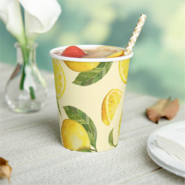 Niedliches Lemon-Muster Pappbecher