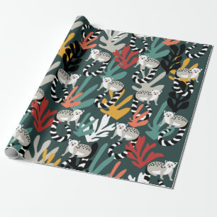 Niedliches Lemur-Wrapper Geschenkpapier