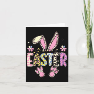 Niedliches Leopard Bunny Osterday T-Shirt für Kran Karte