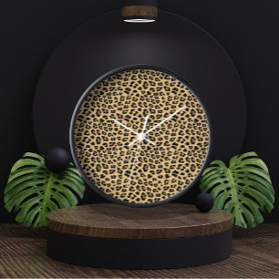 Niedliches Leopard-Druckmuster Uhr