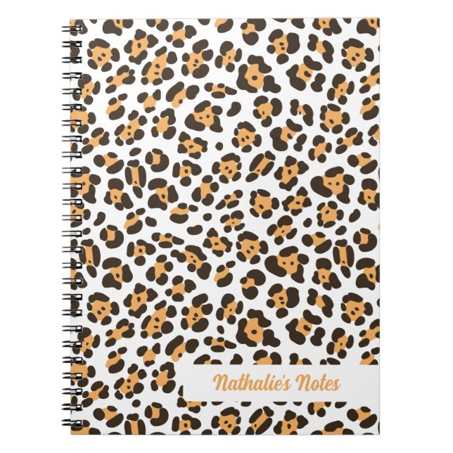 Niedliches Leopard Print SpiralNotebook Notizblock (Vorderseite)