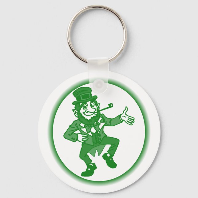 Niedliches "Leprechaun"-Design Schlüsselanhänger (Vorderseite)
