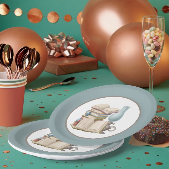 niedliches Lesebuch Club Party Paper Plate Pappteller (Multi)