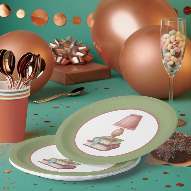 niedliches Lesebuch-Party Pappteller (Multi)