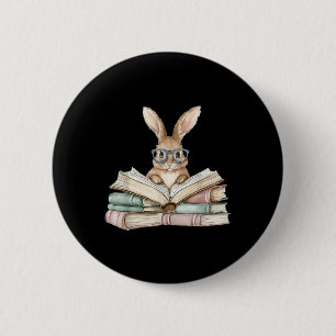 Niedliches Lesen von Bunny Gles Books Bookworter R Button