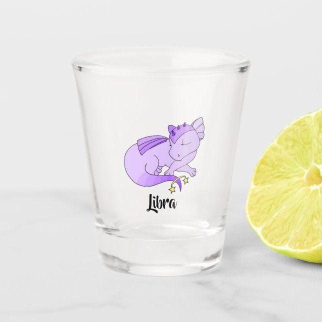 Niedliches Libra Dragon-Designerglas Schnapsglas (Vorderseite)