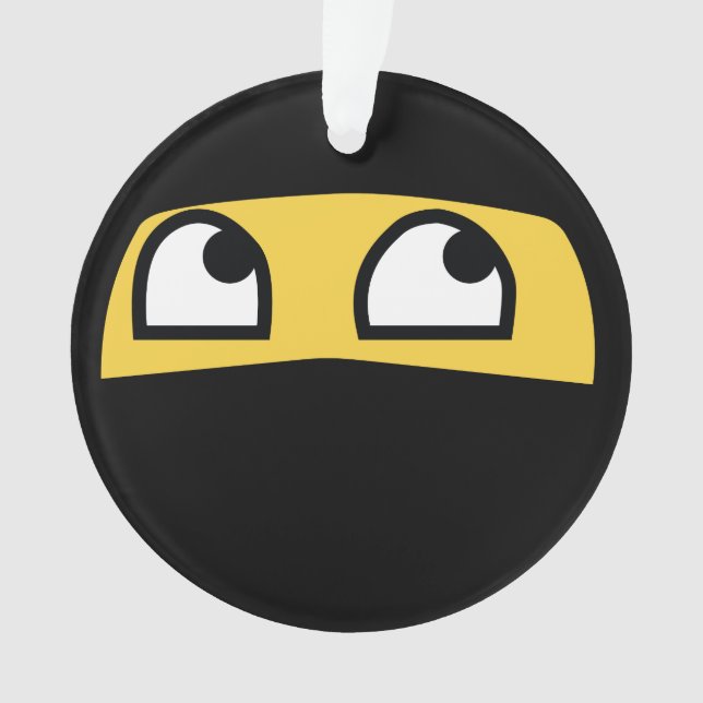 Niedliches lil Ninja emoji Ornament (Vorderseite)