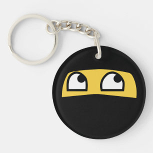 Niedliches lil ninja emoji schlüsselanhänger