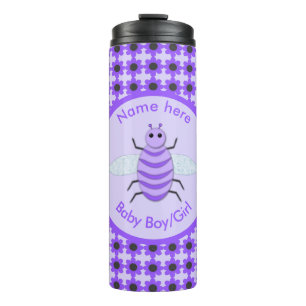Niedliches Lila Baby-Bee-Geschlecht offenbart neut Thermosbecher