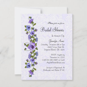Niedliches Lila Brautparty für Blumenkohl Einladung