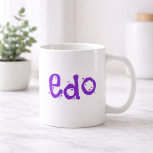 Niedliches Lila Edo Kaffeetasse