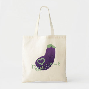 Niedliches Lila Eggplant Tragetasche