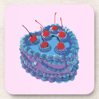Niedliches Lila Herzkuchenmuster Getränkeuntersetzer