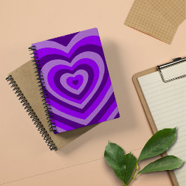 Niedliches Lila HerzNotebook Notizbuch