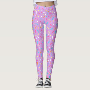 Niedliches Lila Icing mit Sprinklen Donut Leggings